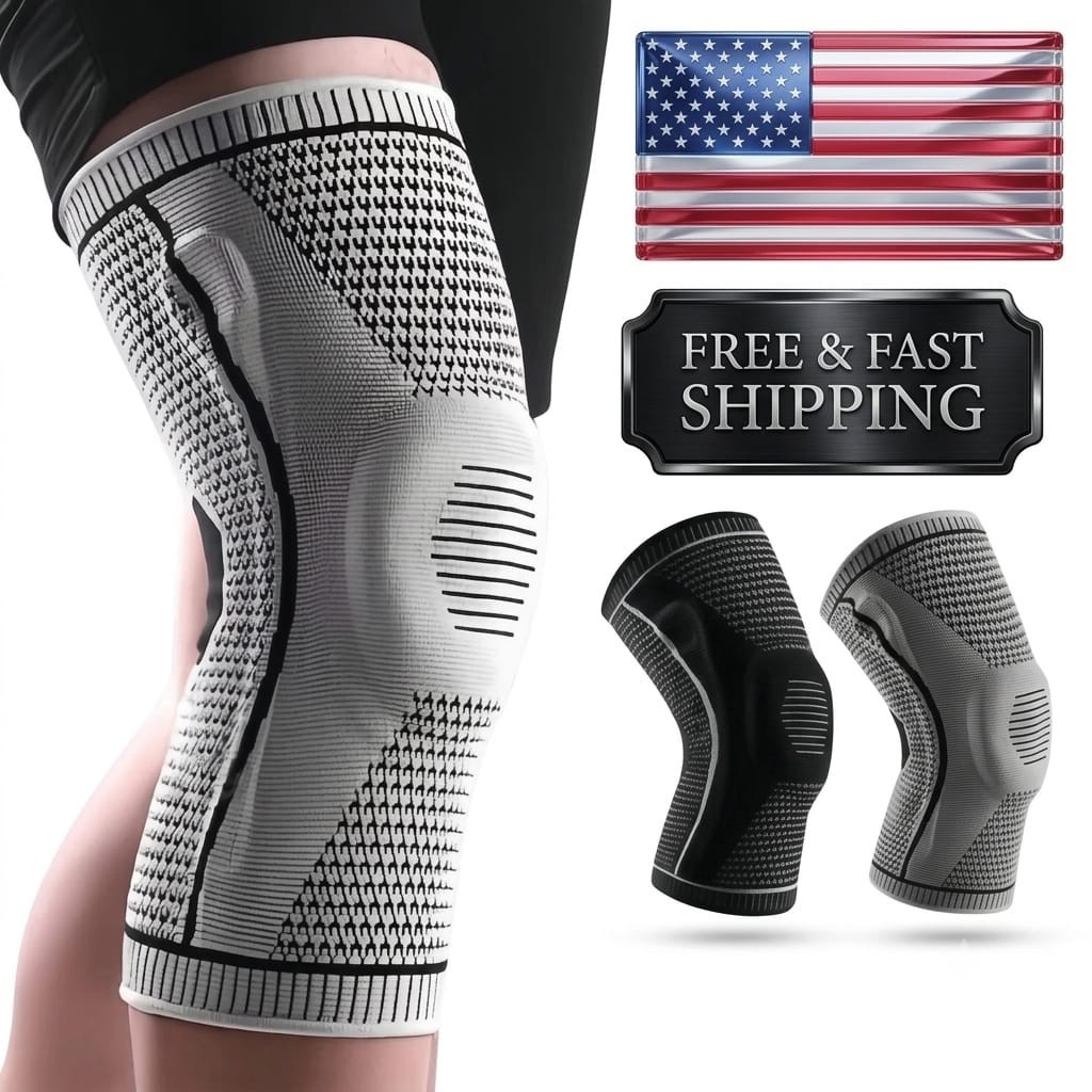 Knee Compression Sleeve Support Brace Running Gym Sports Men Women Unisex