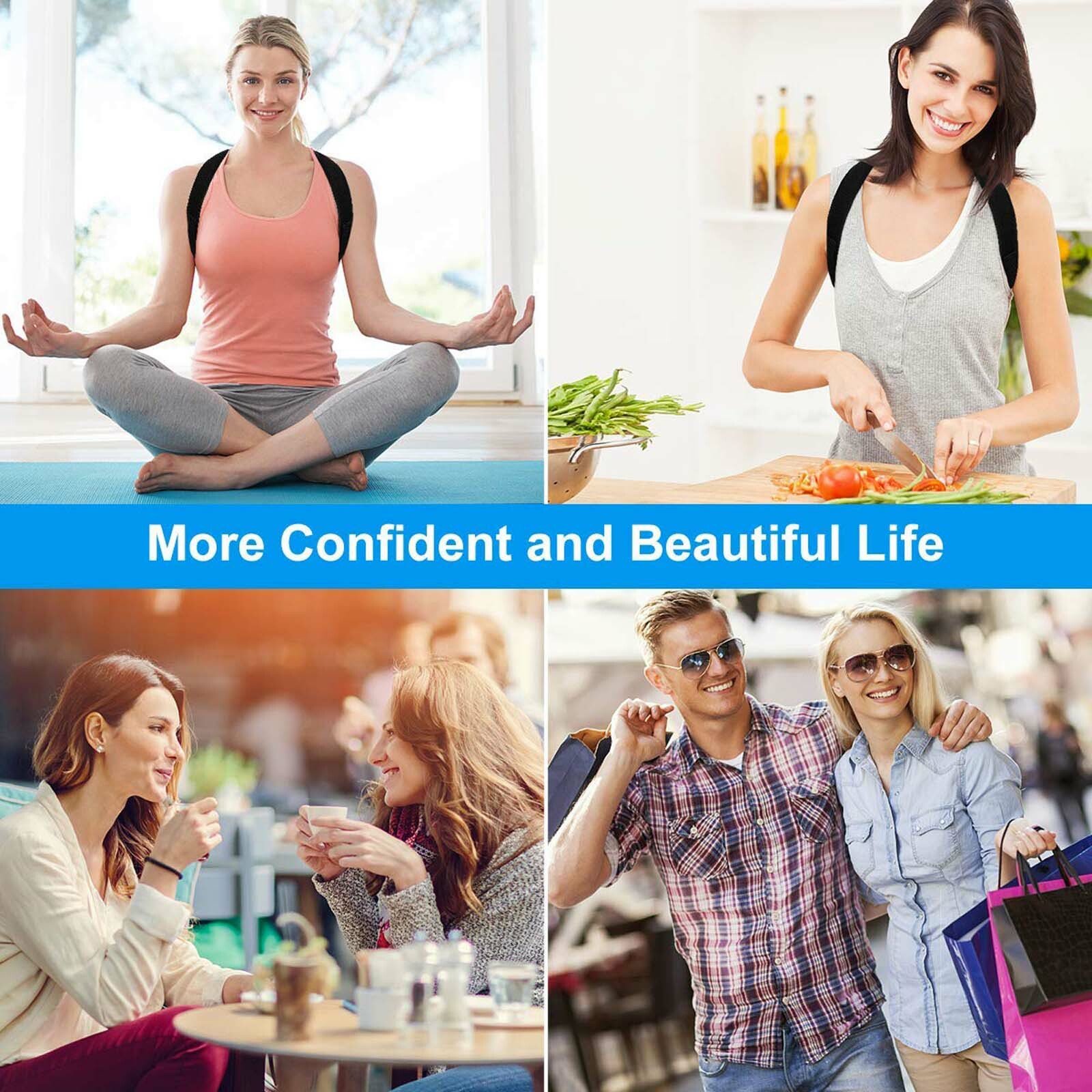 Lightweight Cool Shoulder Back Posture Support Corrector Invisible Under Clothes