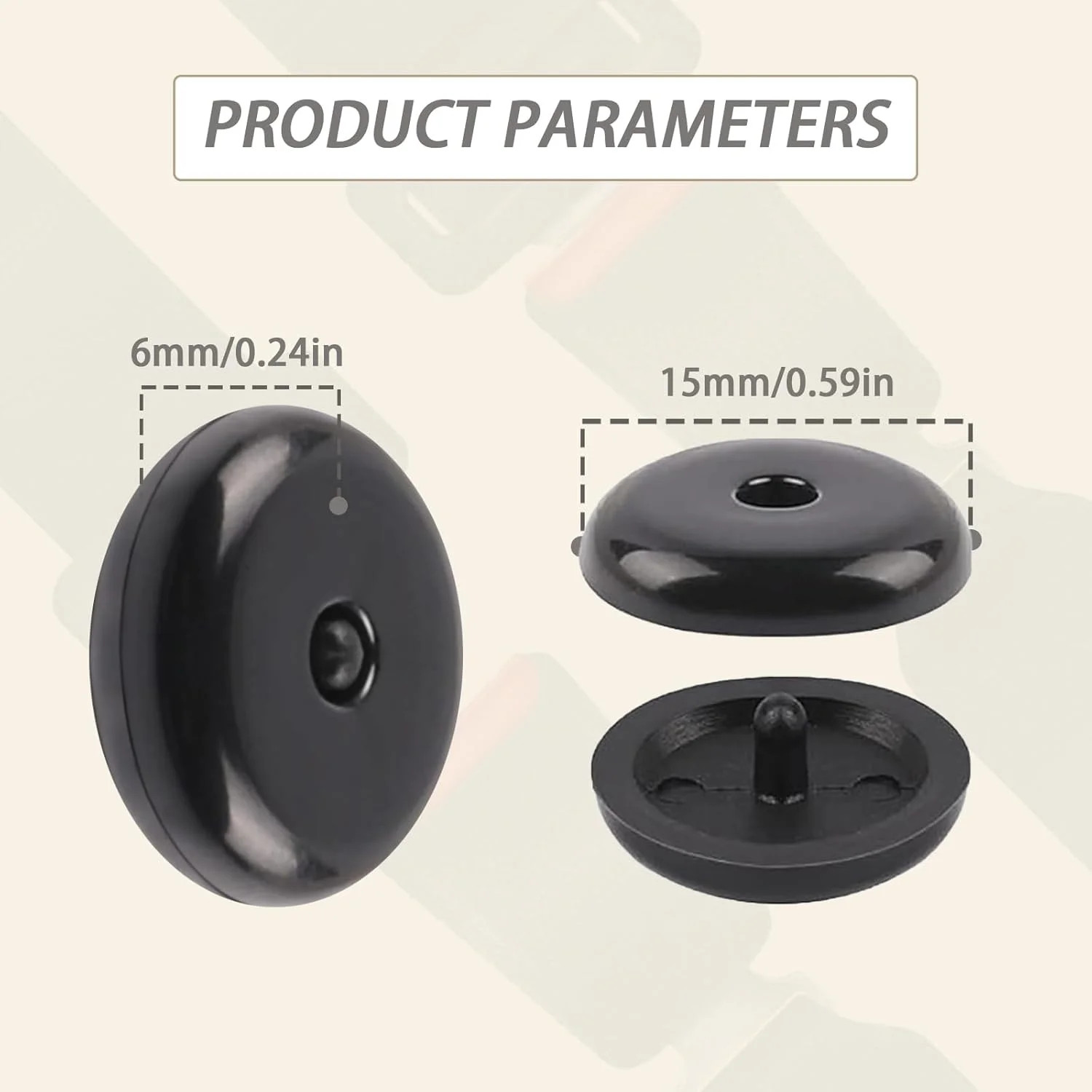 5 Sets Universal Seatbelt Stopper Kit, Snap-on Seat Belt Button Stopper Plastic