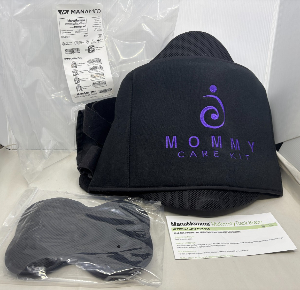 Manamed ManaMomma Maternity Back Brace Support Wrap Size Universal MM001-MC