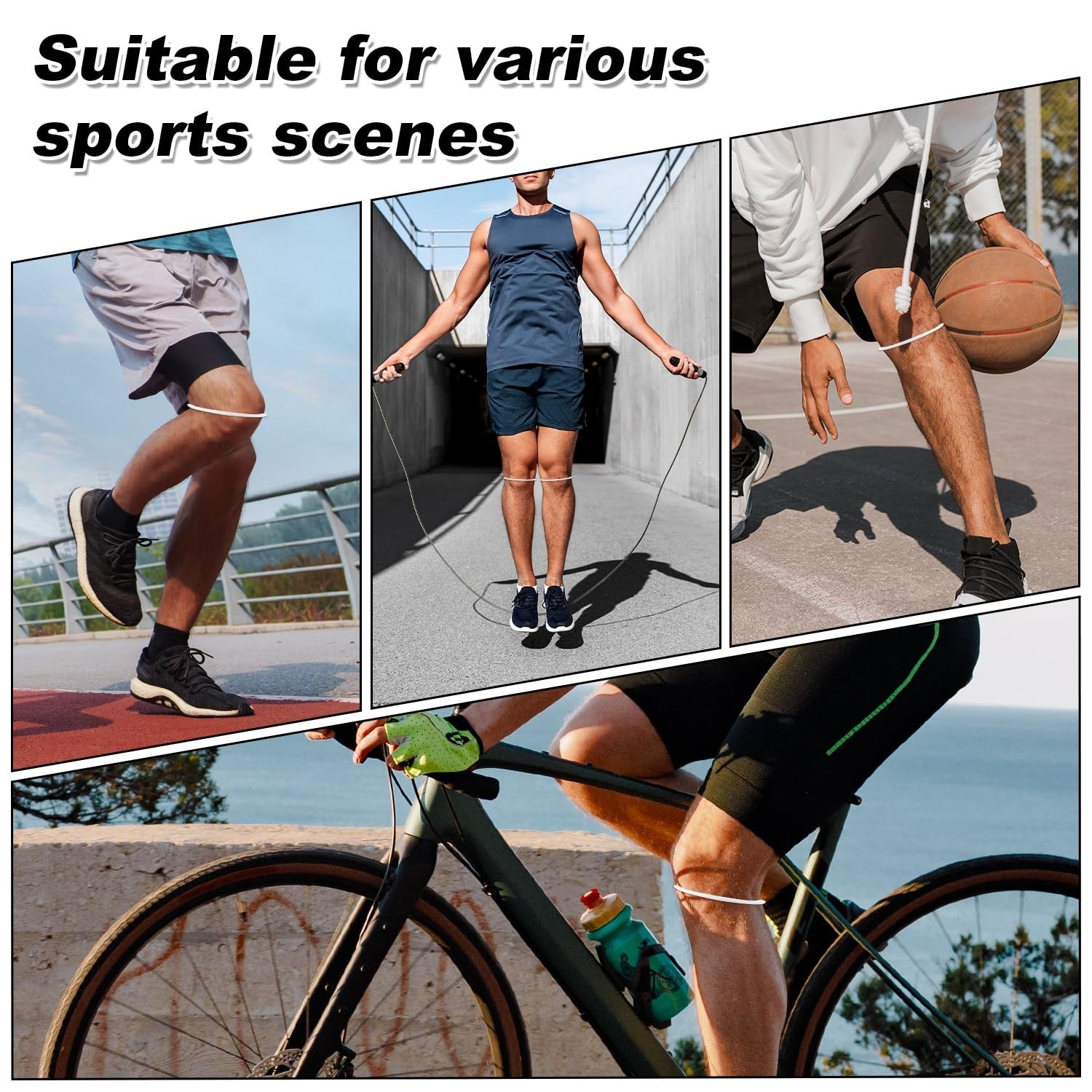 2pcs Patellar Tendon Support Strap Knee Band, Silicone Patella Knee Brace Ela…