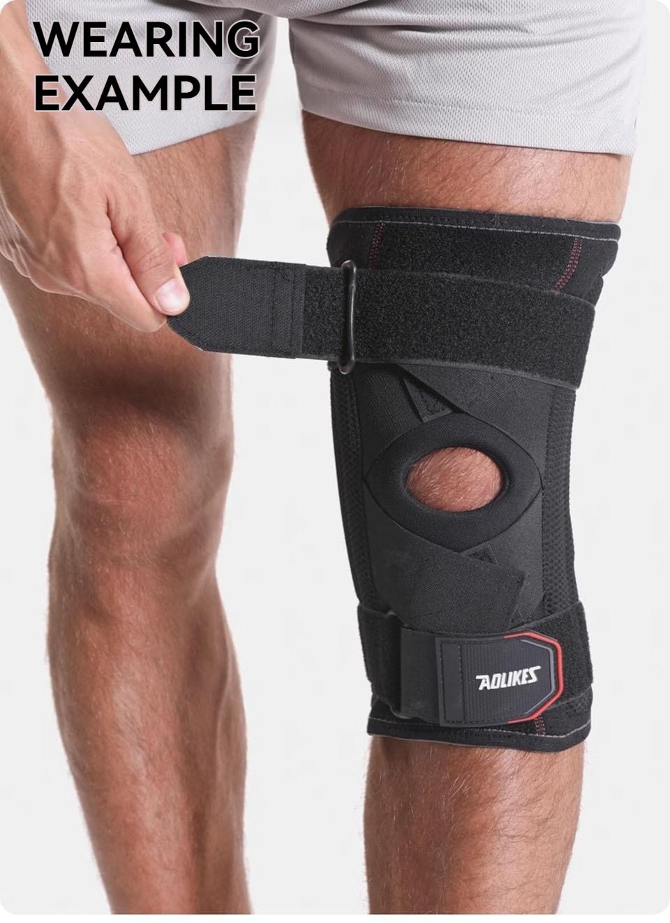 Aolikes 1pcs Knee Brace Knee Support Non Slip Shock Absorption Compression Knee