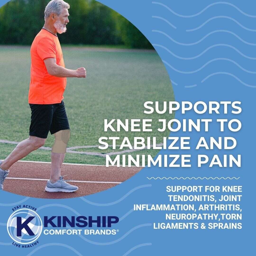Kinship Comfort Brands Knee Brace Compression Sleeve for Men, Small, Black