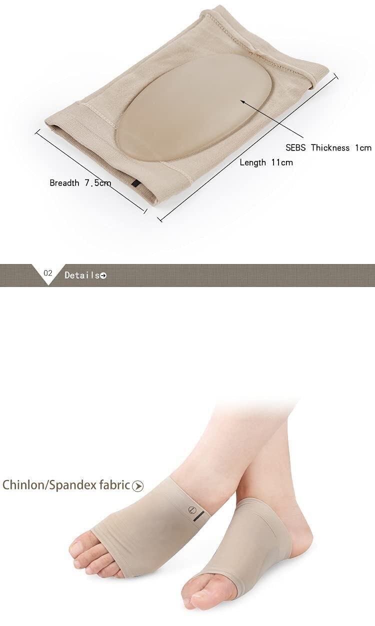 Flat Foot Arch Support, Medial Arch Support for Men & Women (one Pair) Arthritis