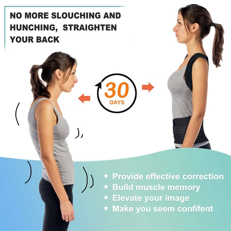 Chest Support Belt Back Shoulder Posture Corrector Therapy Humpback Brace Vest P