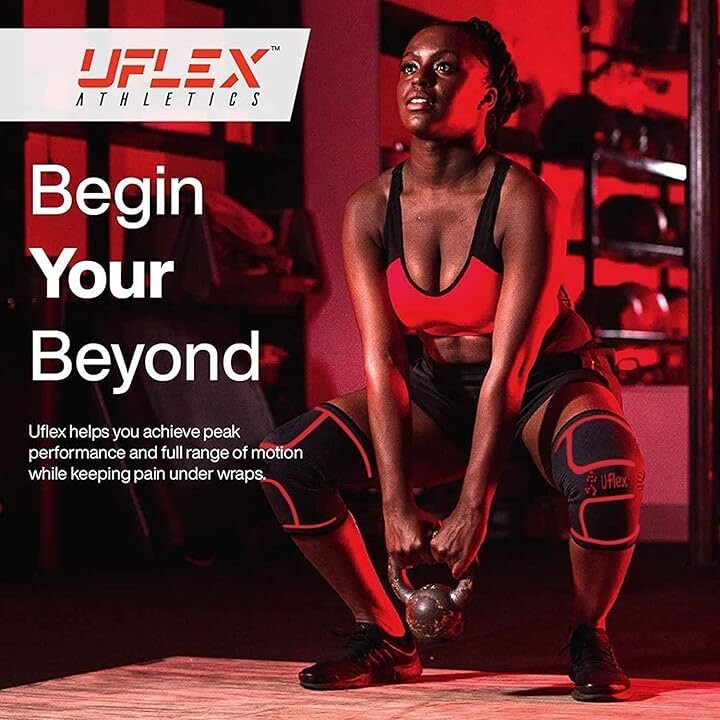 UFlex Knee Compression Sleeve Support for Women & Men, New In Package