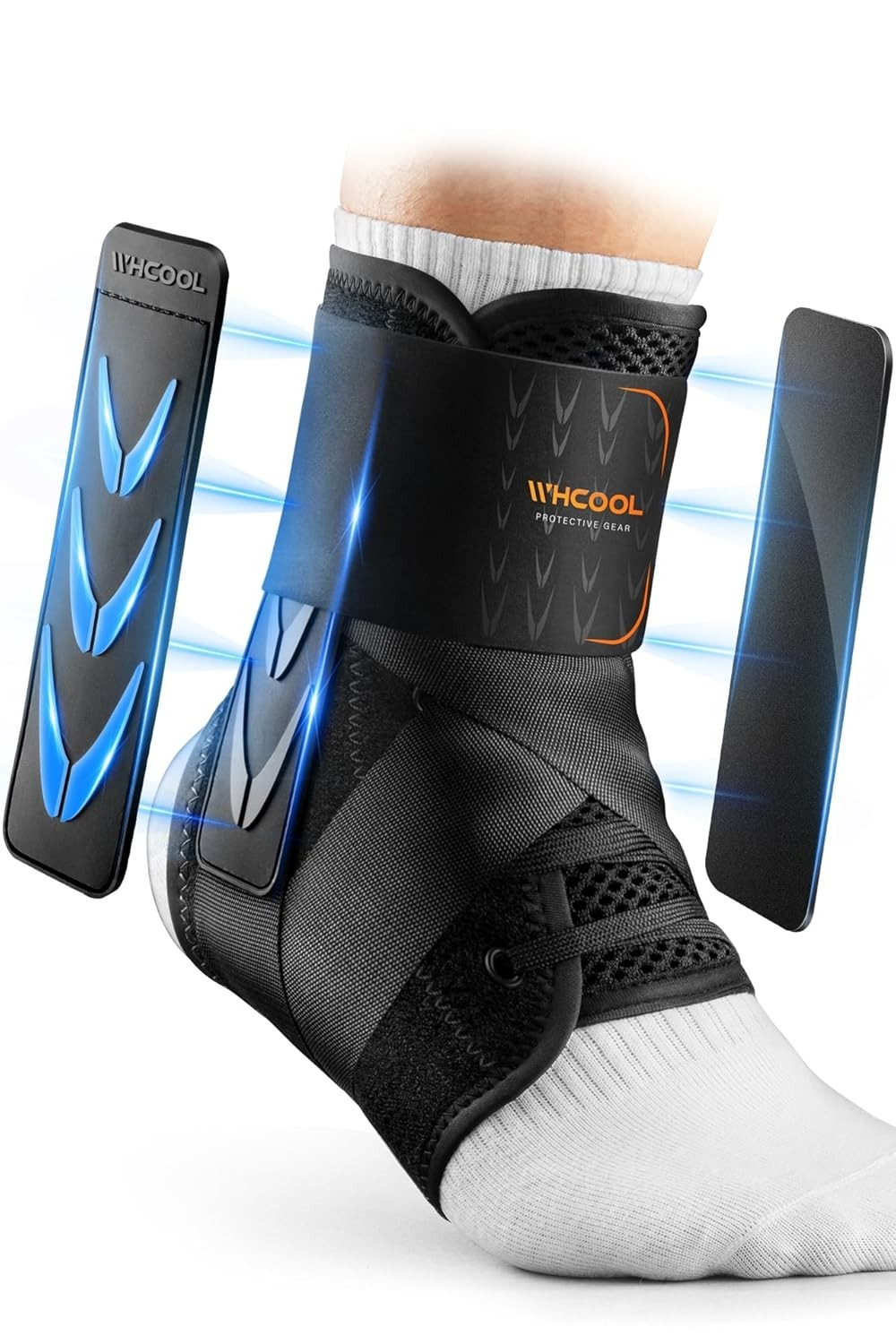 WHCOOL Slim-Fit Ankle Brace for Sprained Ankle, Quick Lace Up XS NIP (C-0246)