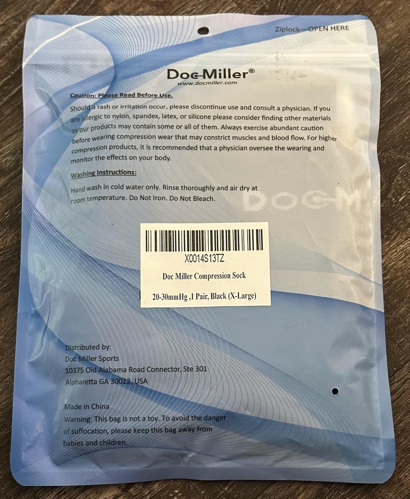 Doc Miller Sports Compression Socks Athletic Medical Black NEW A9