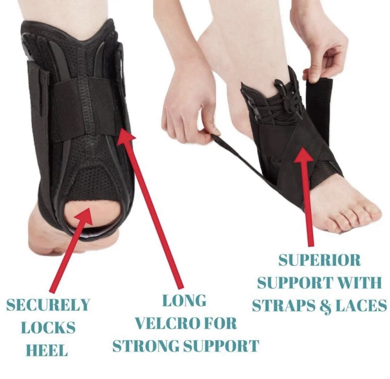 Ankle Brace Bandage Straps Sports Safety Adjustable Protectors Supports Guard