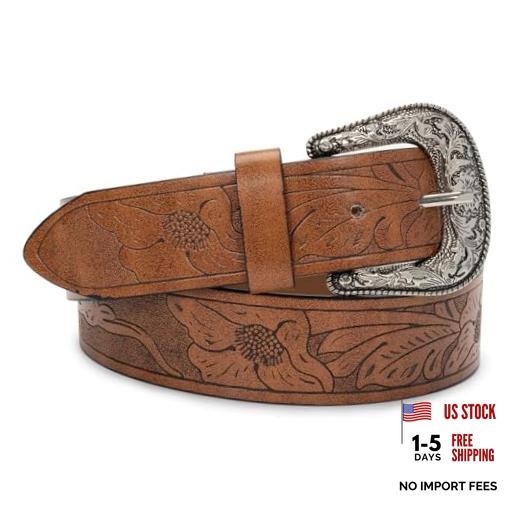 INOGIH Adjustable-Vintage-Western-Cowboy-Belt Women Men One Size Coffee-style 2