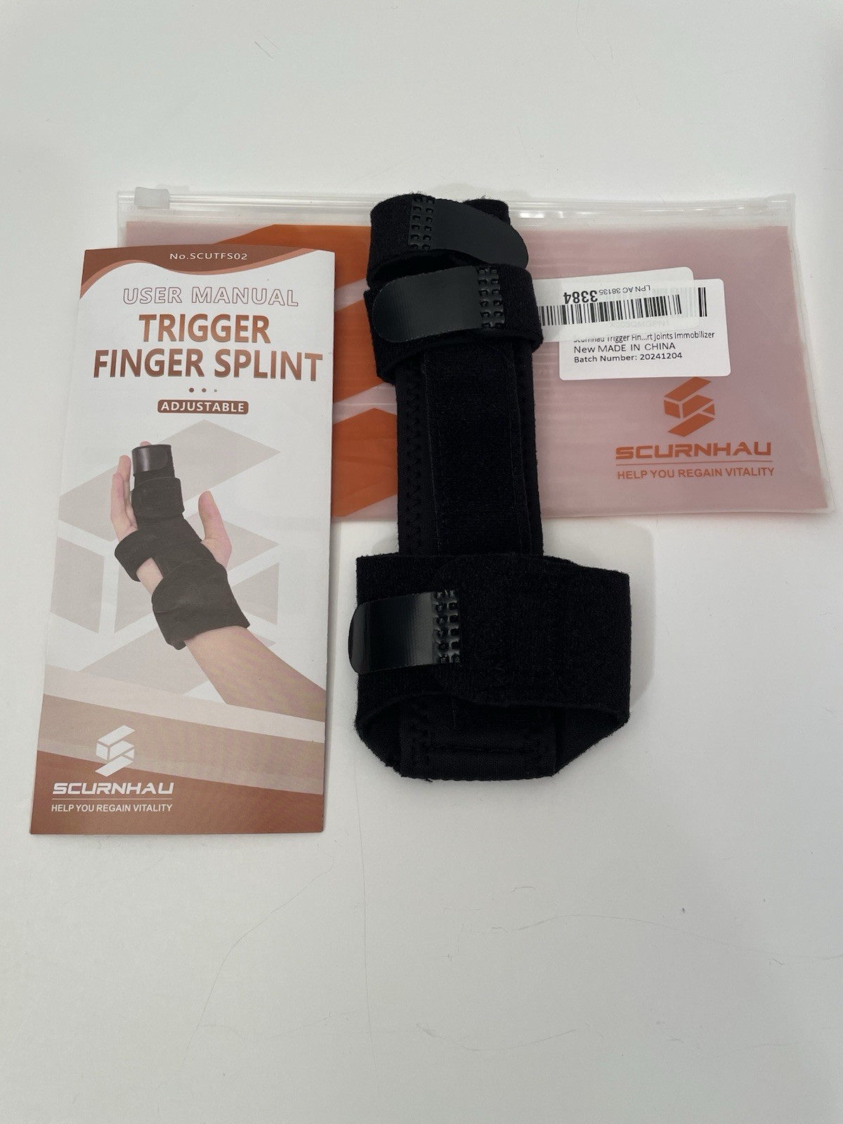 2 Finger Splint, Adjustable Brace, Metal Support Small/Medium