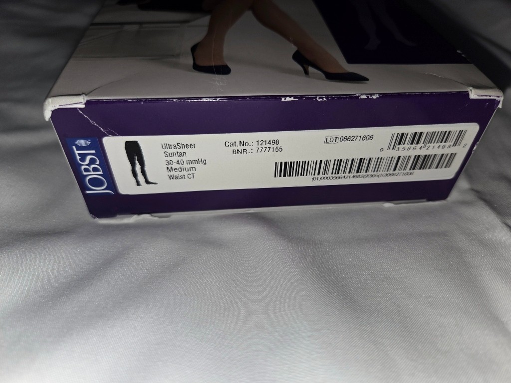JOBST Ultra Sheer Waist CT 30-40mmHg Suntan M Compression Stockings 121498 J2