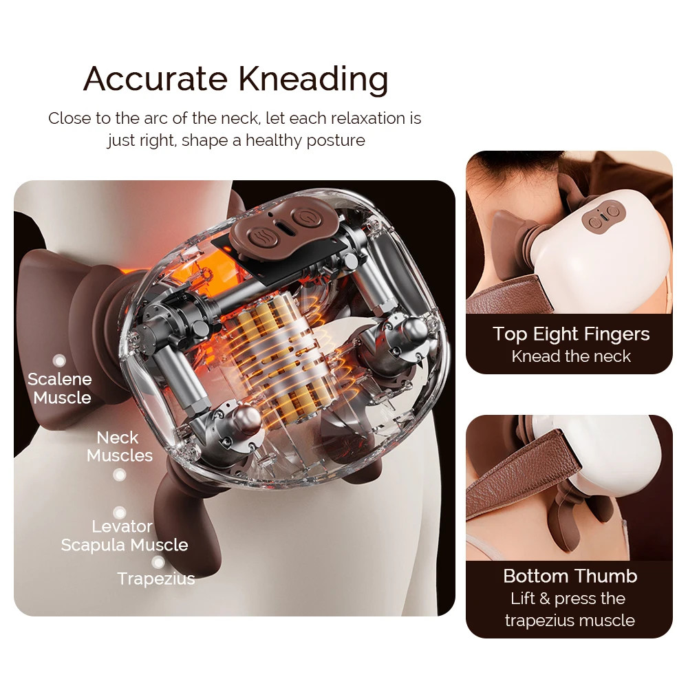 Electric Heated Shoulder Massager Brace Vibration Knee Massage Joint Pain Relief