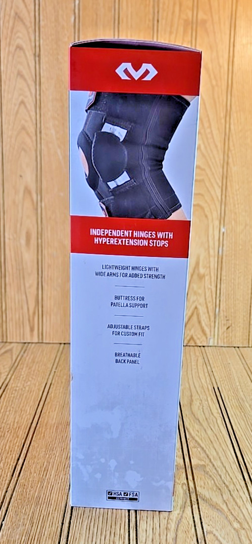 McDavid Knee Brace Support with Side Stays, Compression Knee Sleeve, Large MD422