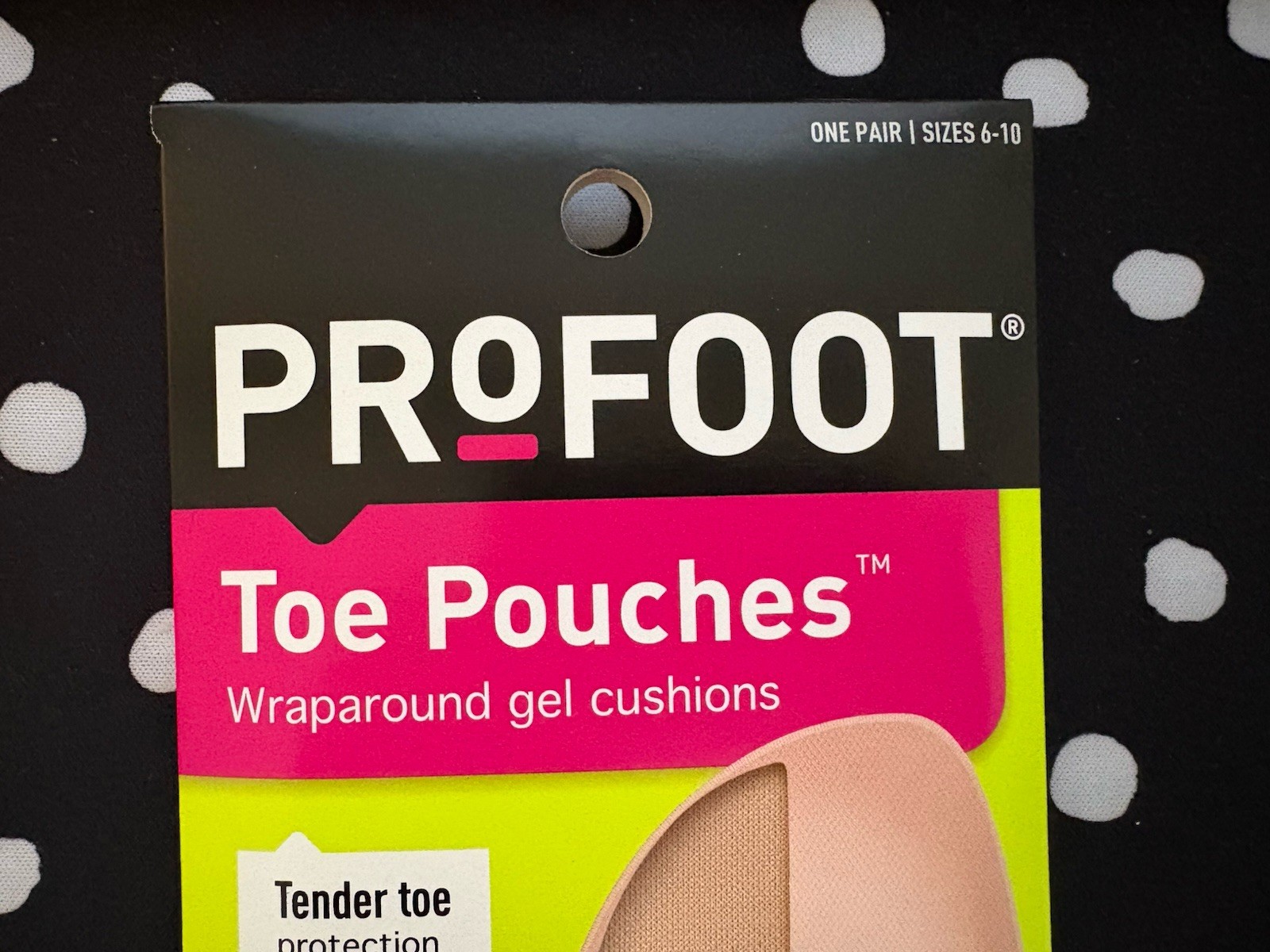 Profoot Toe Pouches for Pain Relief Gel Cushions Tender Toe Protection Fits 6-10