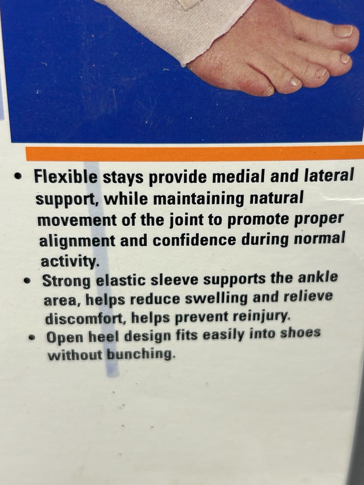Champion Ankle Brace C-63 Open Heel Flexible Stays, Knit Elastic Size X-Large