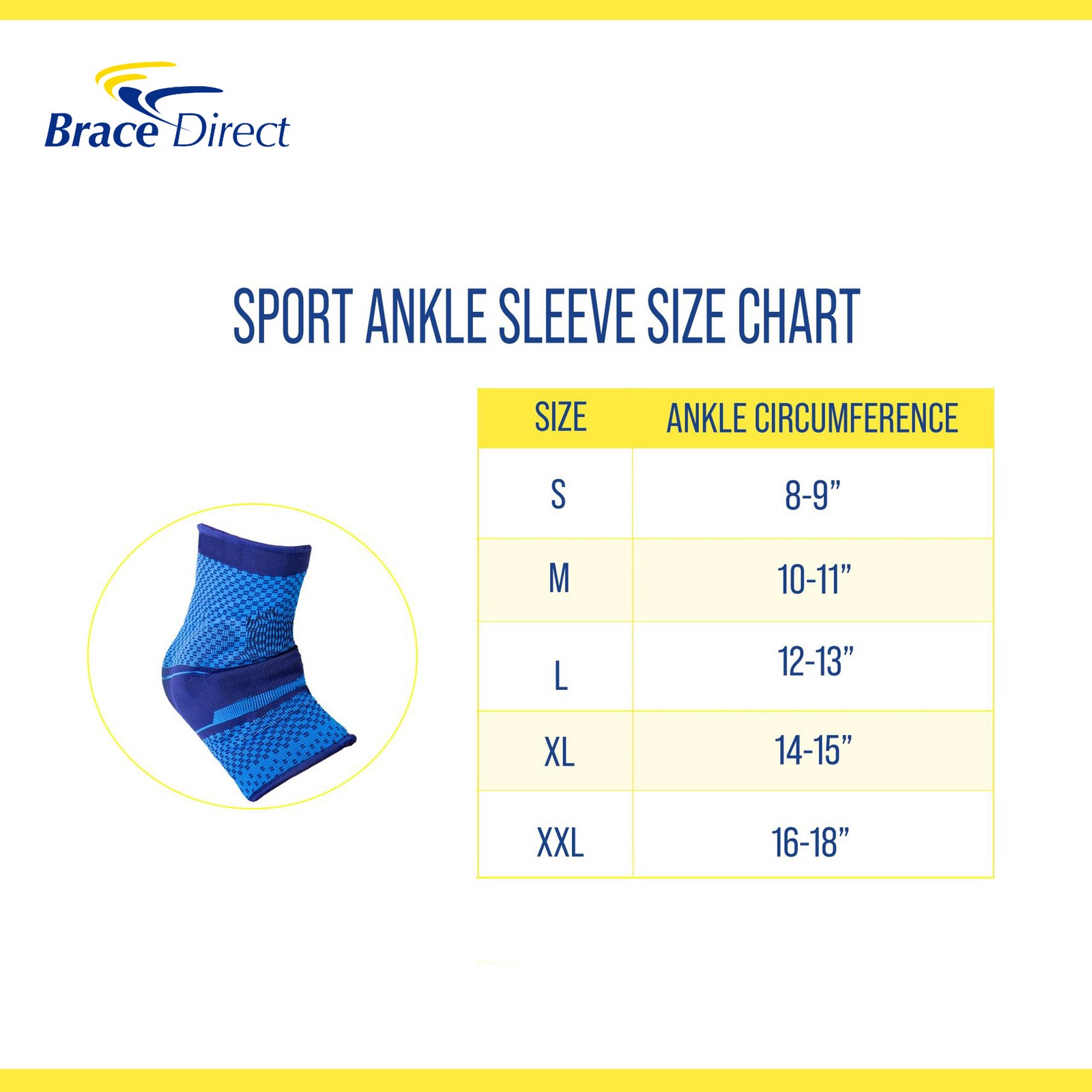Sport Ankle Brace- Compression Support Sleeve for Ankle Pain, Swelling, Sprains