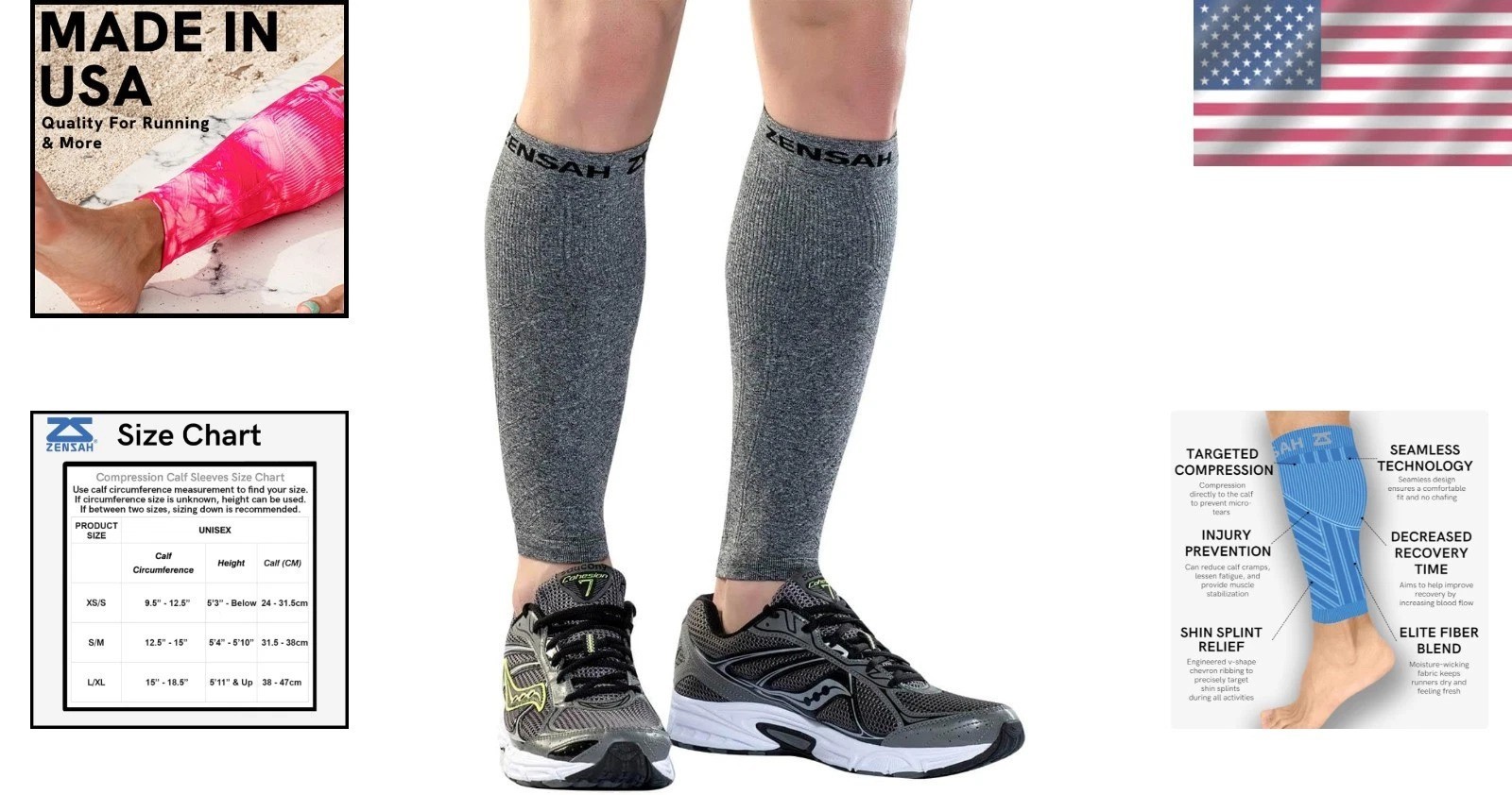Shin Splint Compression Sleeves – Moisture Wicking