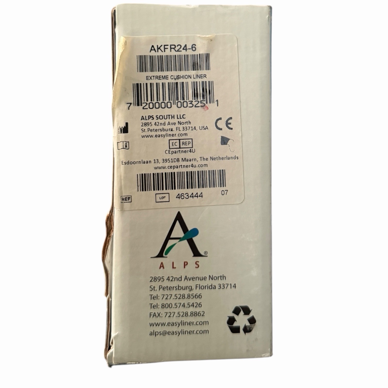 ALPS Extreme Above Knee Prosthetic Cushion Liner AKFR24-6 Size 24 6mm Grip Gel