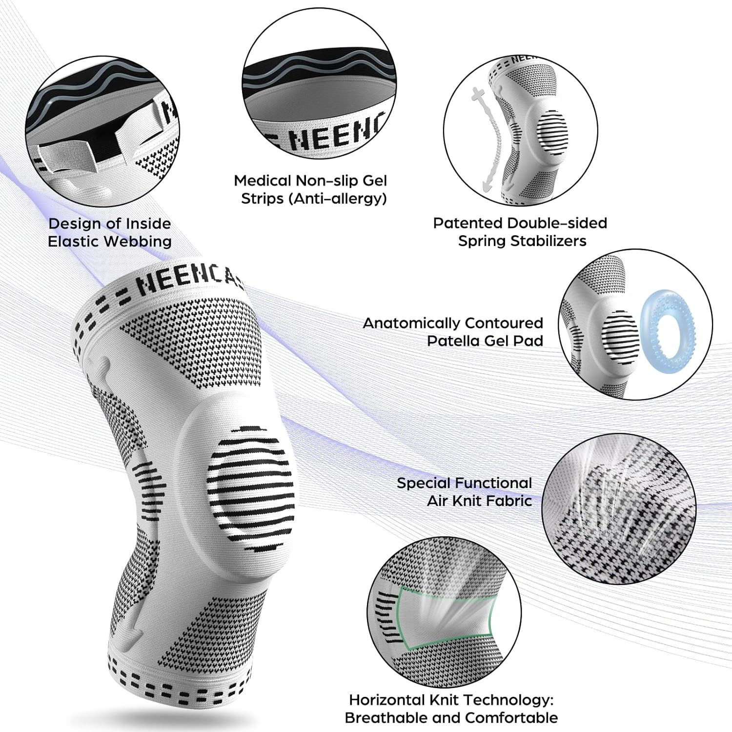 Compression Knee Support Sleeves for Arthritis, ACL, and Sports Injuries