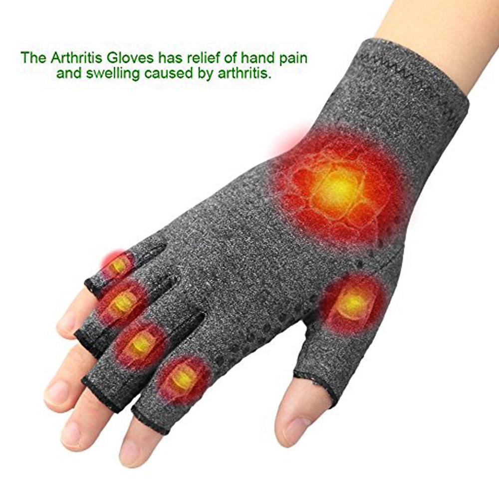 Arthritis Gloves Anti Slip Compression Open Finger Hand Gloves Joint Pain Relief