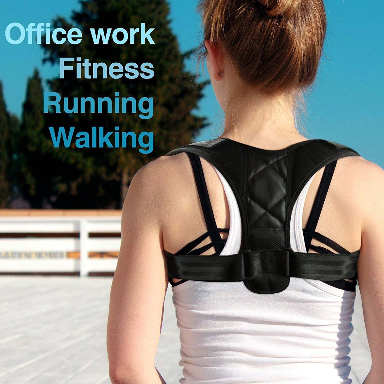Spinal Support, Back, Shoulder, Neck Pain Relief – Slim Posture Corrector Black