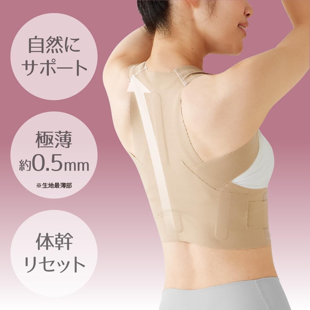 alfax Posture Belt, Core Posture Supporter, Pita Skin, L-LL
