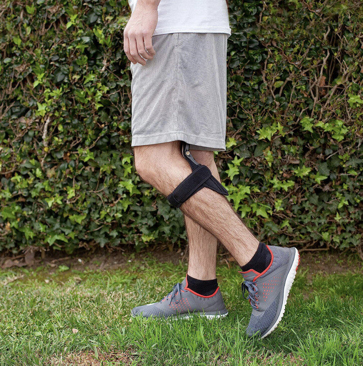Spring Powered Knee Support Brace, Black, One Size One Pair
