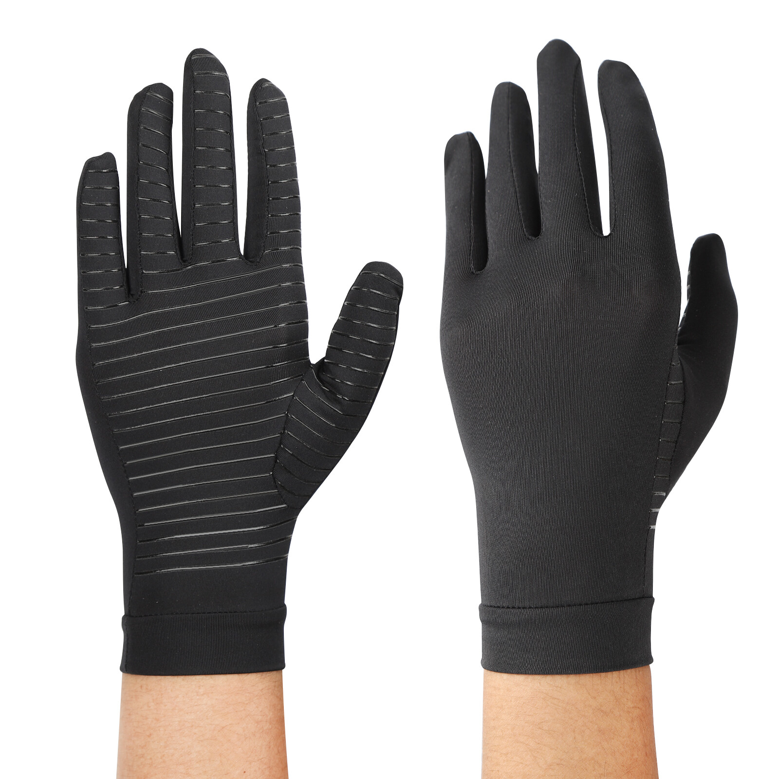 Copper Arthritis Compression Gloves Hand Support Joint Pain Relief Full Finger