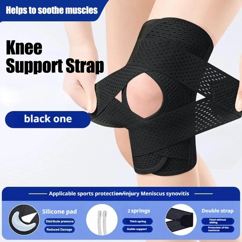 Knee Brace Compression Sleeve Joint Support Open Patella Stabilizer Wrap New