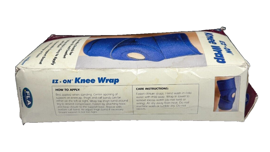 EZ-ON Wrap Knee Support / Brace Sports Neoprene Universal As Shown