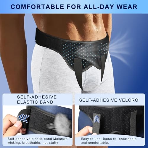 Hernia Support Belt for Men or Women for Double Inguinal or Sports X-Large