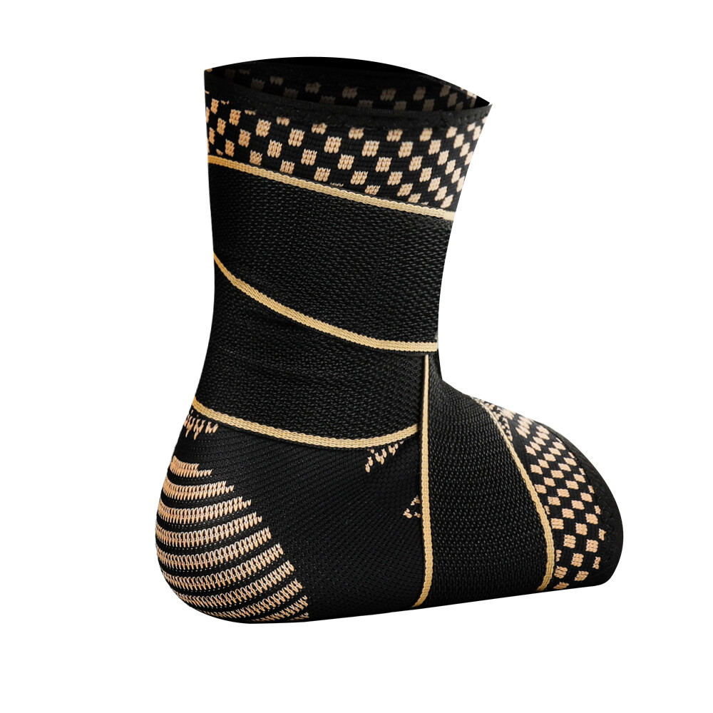 Copper Ankle Brace Support Compression Sleeve Plantar Fasciitis Foot Wrap CFR