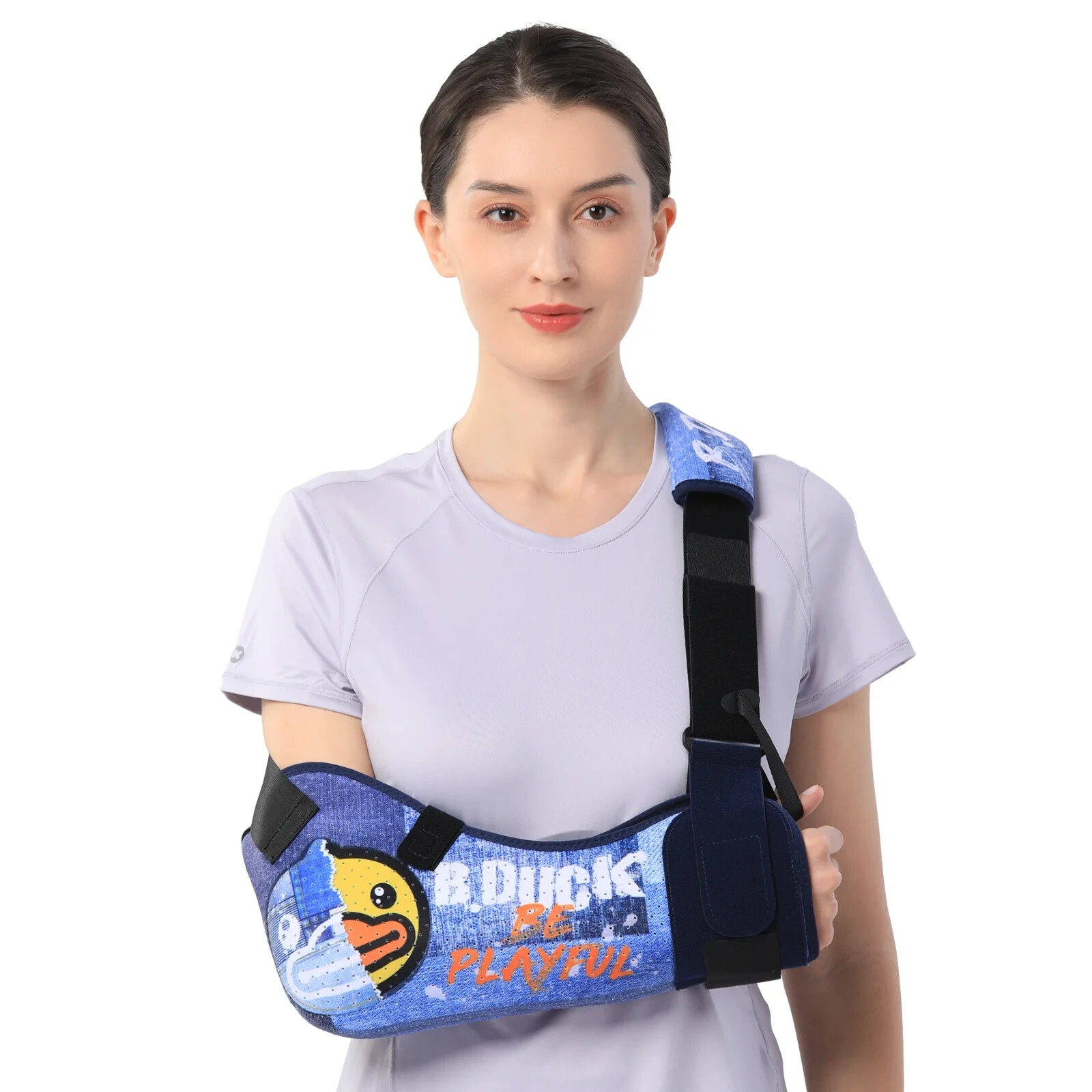 Velpeau Adult Arm Sling W/ Waist Strap B.DUCK Right Hand Arm Support Brace