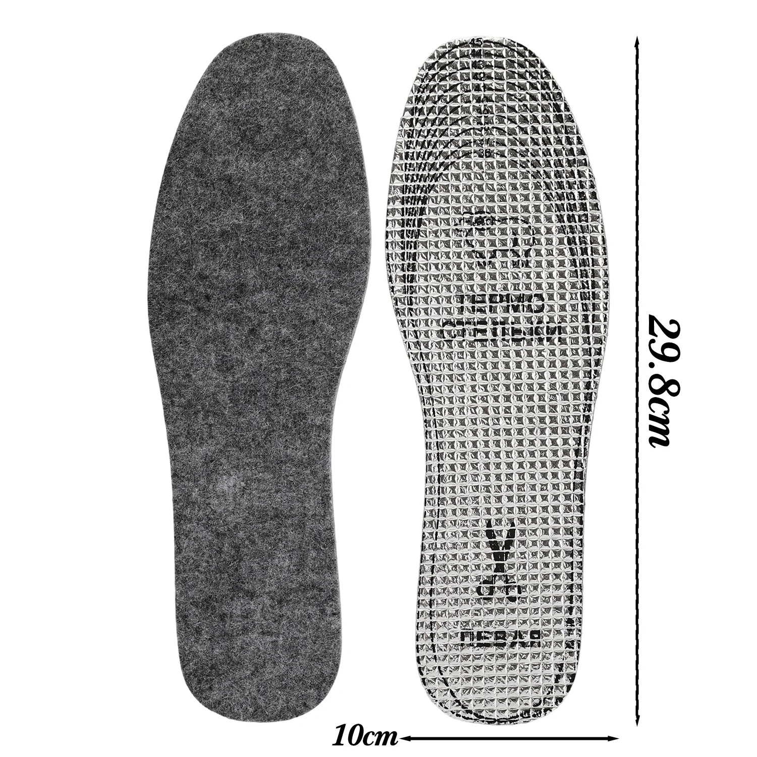 2pcs Grid Foil Shock-Absorbing Felt Insoles Cut-to-Fit Cushioned Shoe Inserts fo
