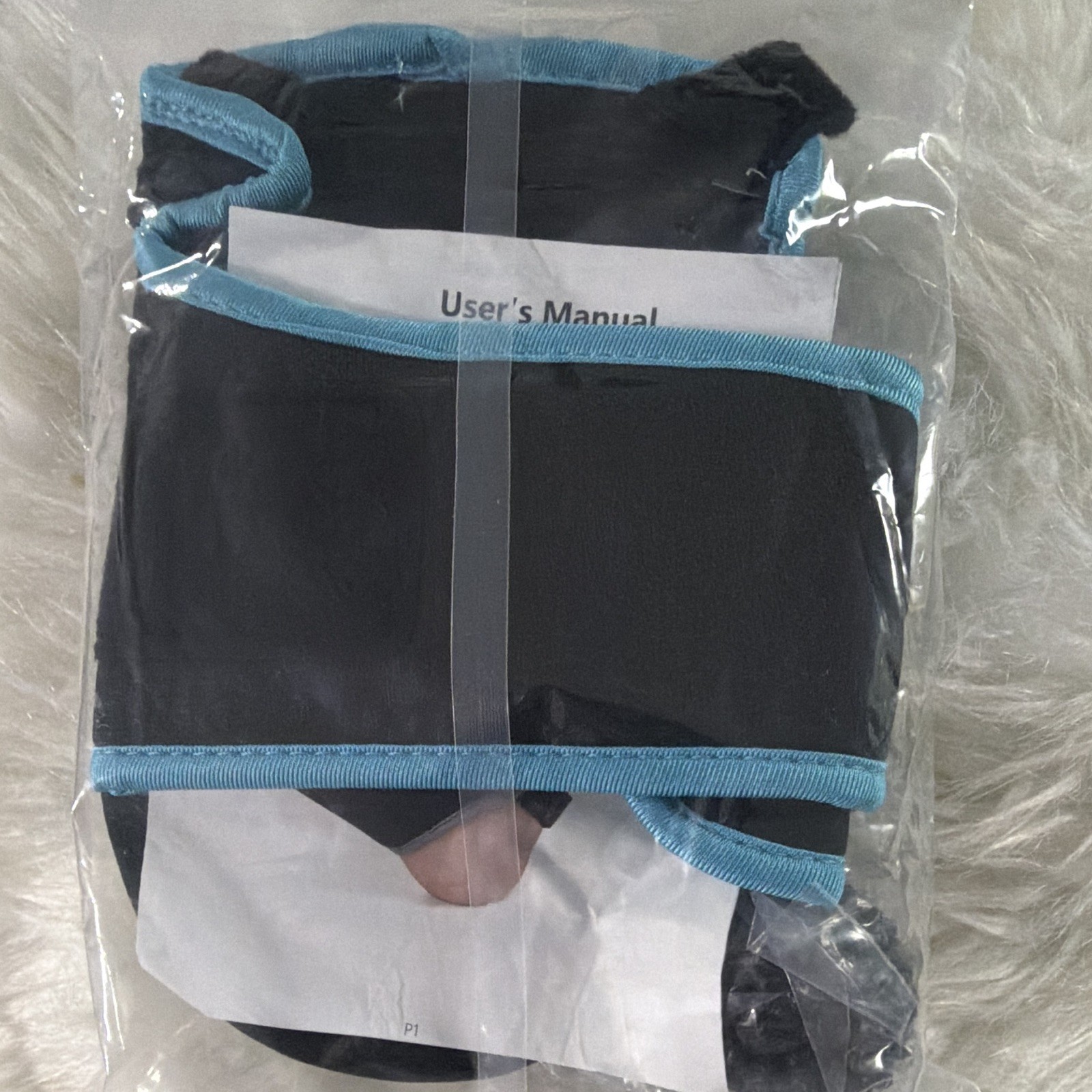 Orthopedic Support Brace/Sleeve One Size Black/Blue w/ User’s Manual