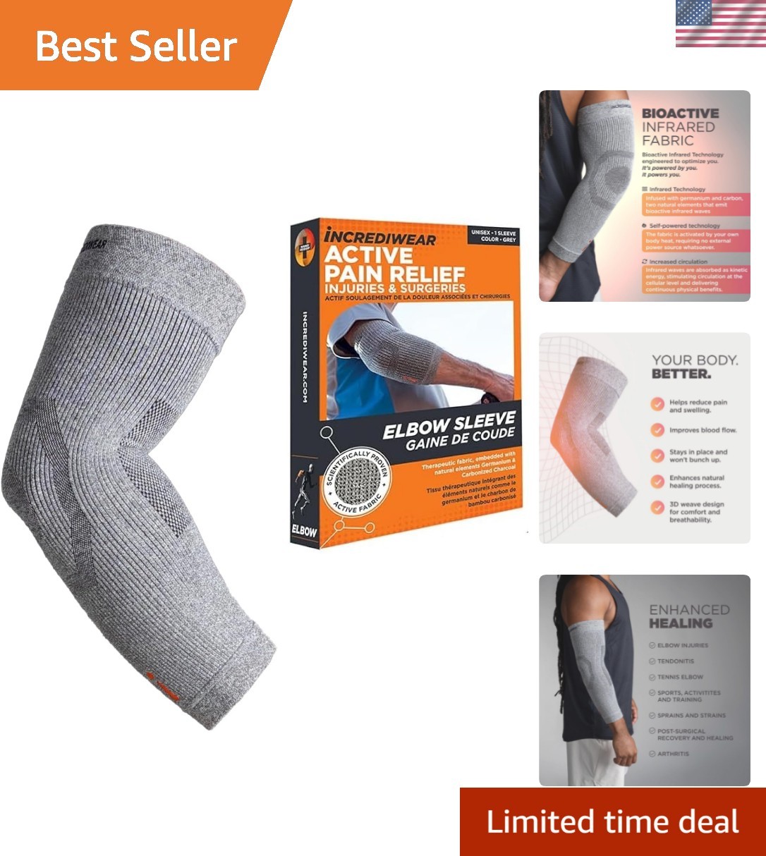 Elbow Sleeve – Elbow Brace for Elbow Support, Joint Pain Relief, Inflammation…