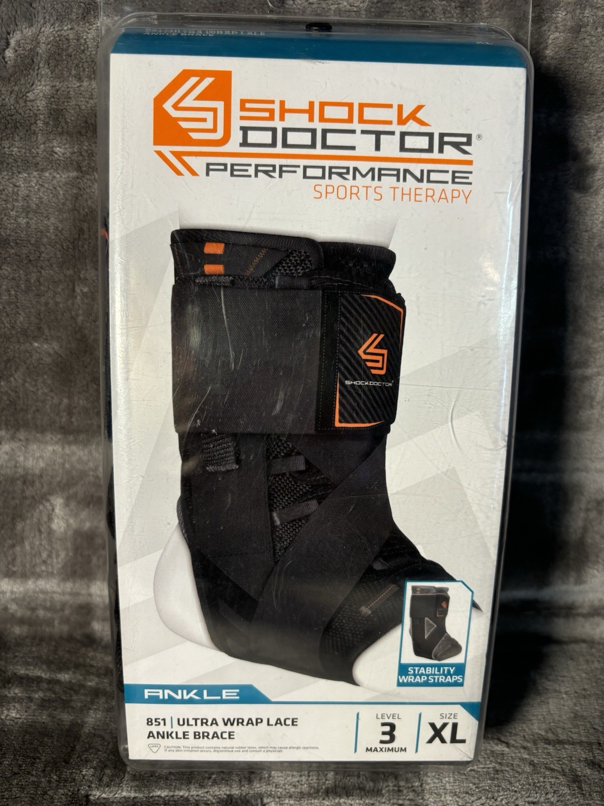 Shock Doctor Sports Therapy 851 Ultra Wrap Lace Ankle Brace Level 3 XL NEW