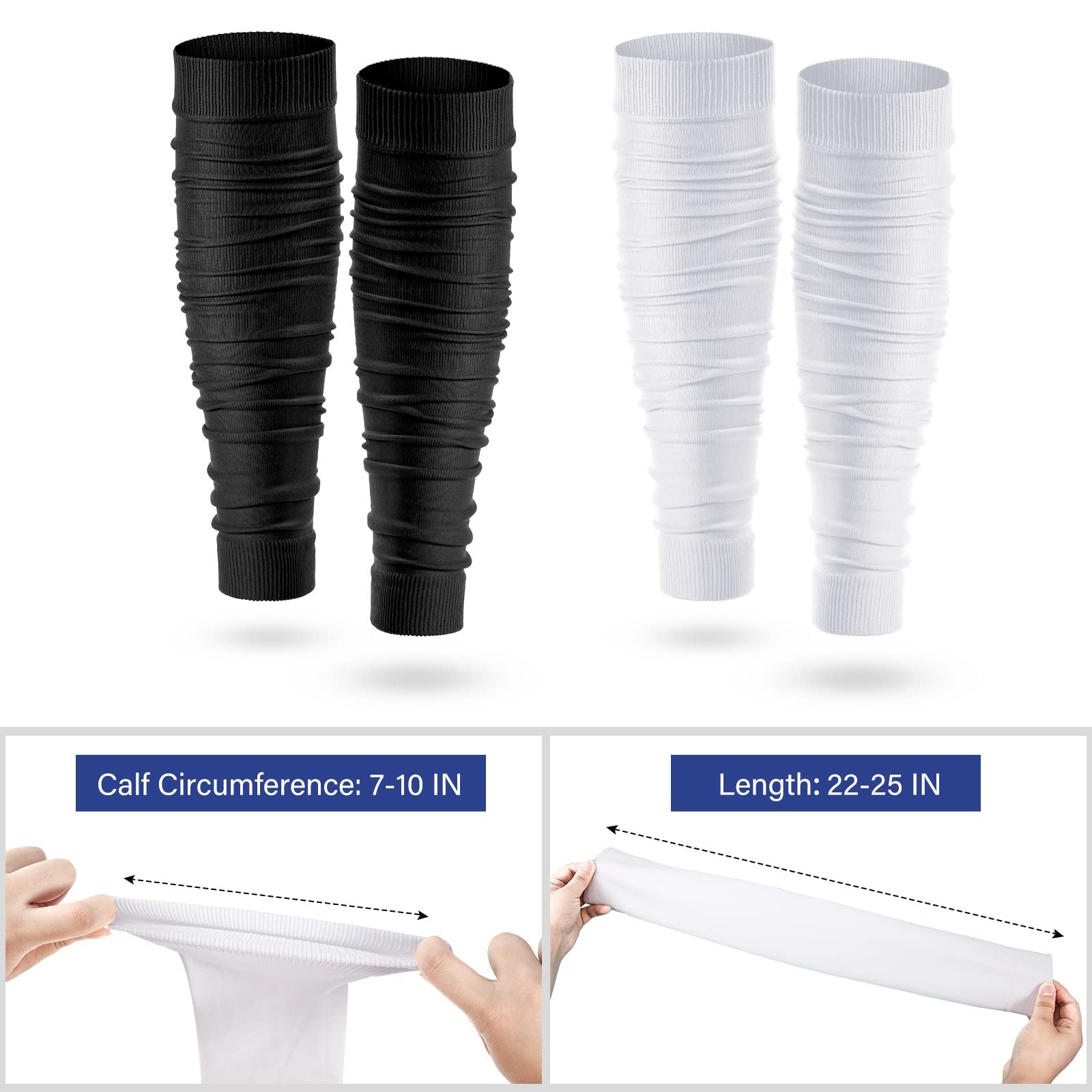 2 Pairs Calf Compression Sleeves Men Football Leg Sleeve Elastic Soccer Sleeves