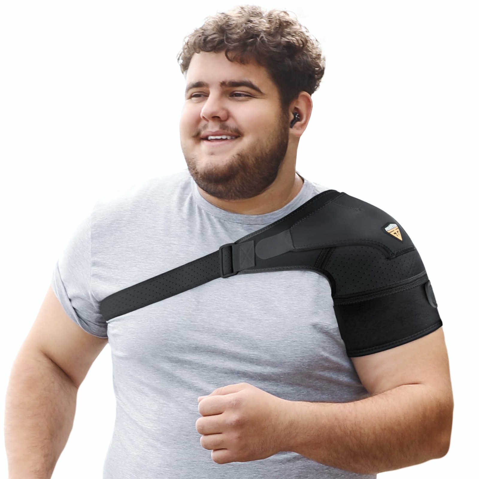 FIGHTECH Shoulder Brace for Torn Rotator Cuff Men and XX-Large, Black