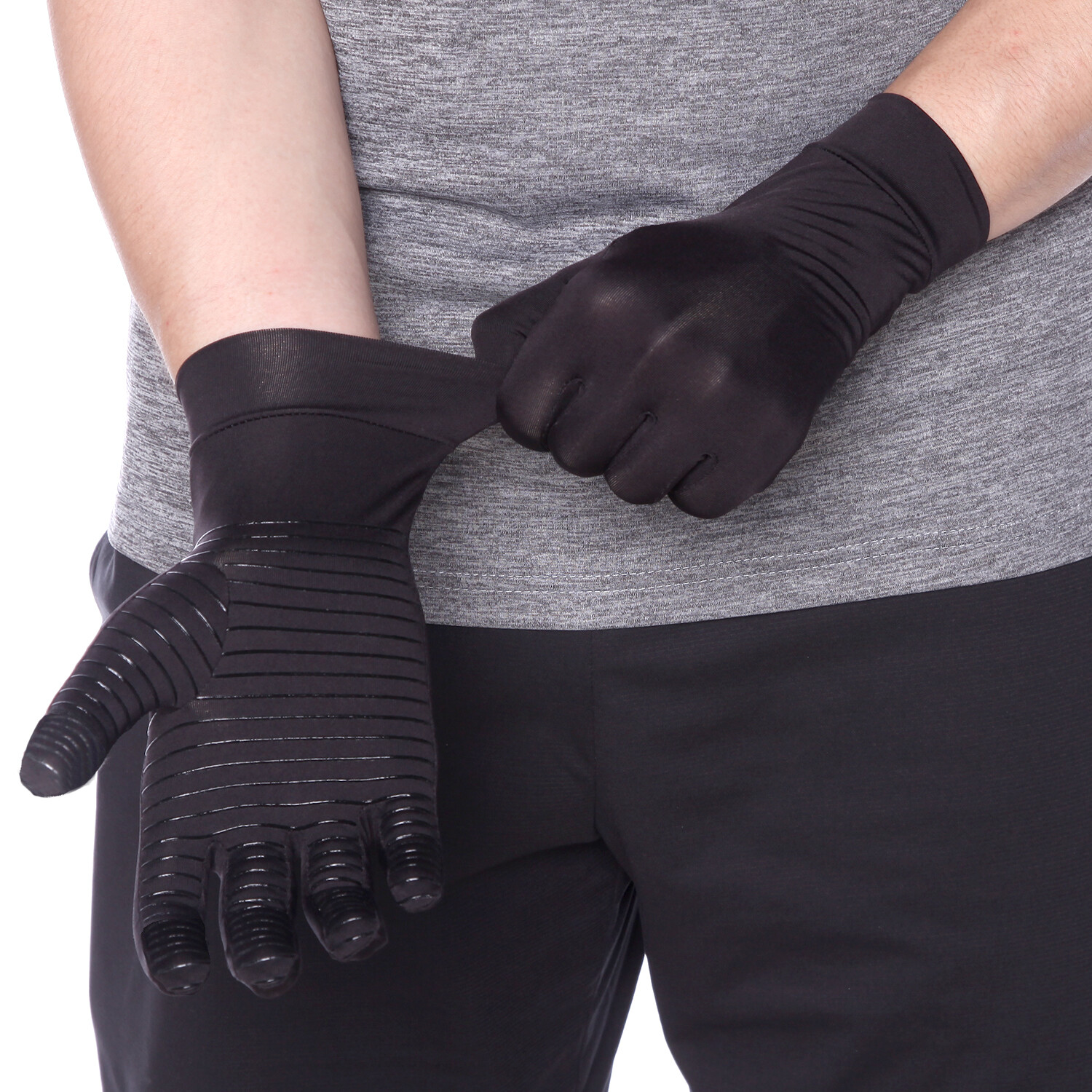 Compression Arthritis Gloves Copper Infused Rheumatoid for finger Pain Relief US
