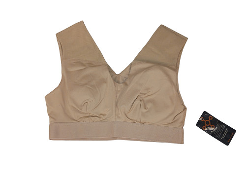 NEW Tommie Copper ProGrade Womens Shoulder Support Bra -Posture & Stability NUDE