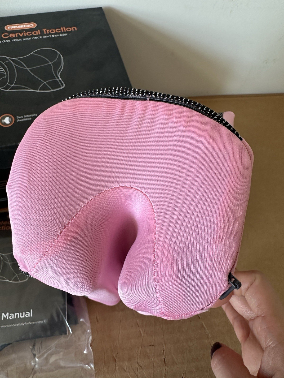 Heated Neck Stretcher Cervical Traction Device Pillow W Magnetic Therapy NEW