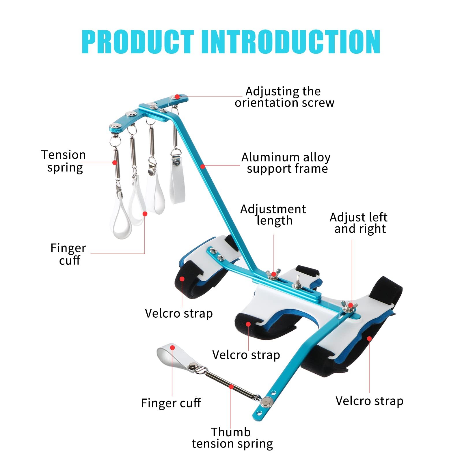 Hand Wrist Finger Orthotics Training Device for Stroke Hemiplegia Rehab