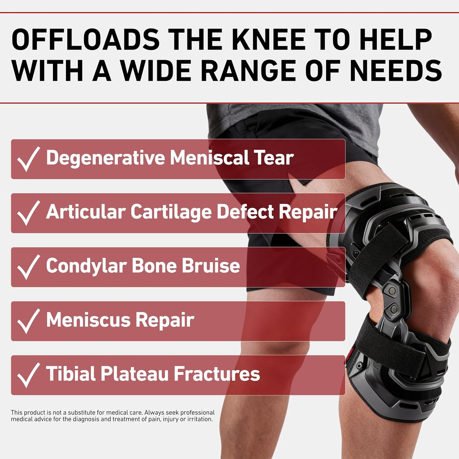Knee Brace, Heavy Duty Hinged Knee Braces for Knee Pain, Instabilities, Ligament