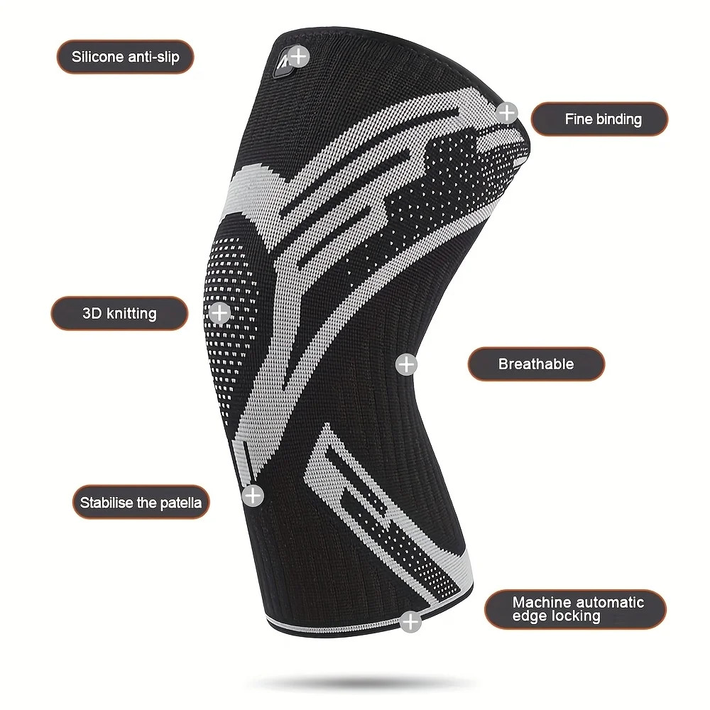 1pcs Compression Knee Support Sleeve Elastic Breathable Knee Pads Gym Sports Pro