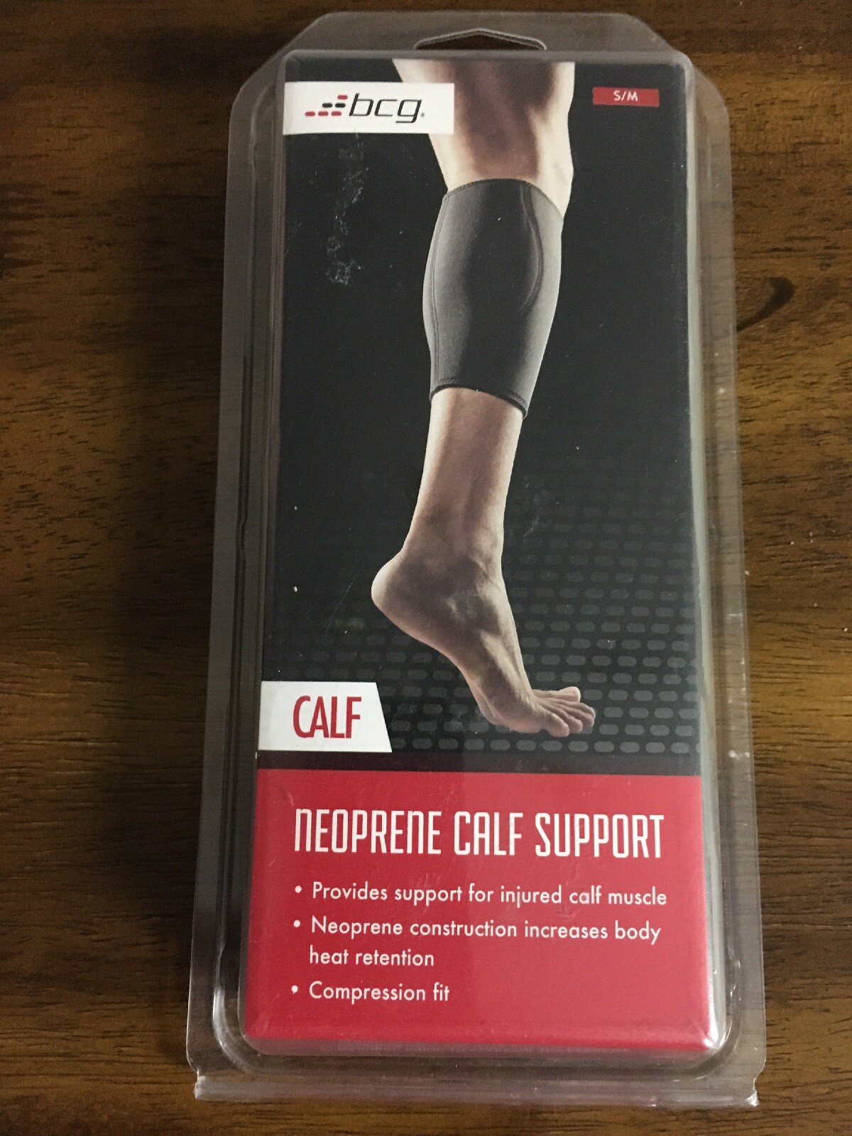 B CG-Neoprene Calf Support Size S / M Color Black Compression Support Fit-NEW