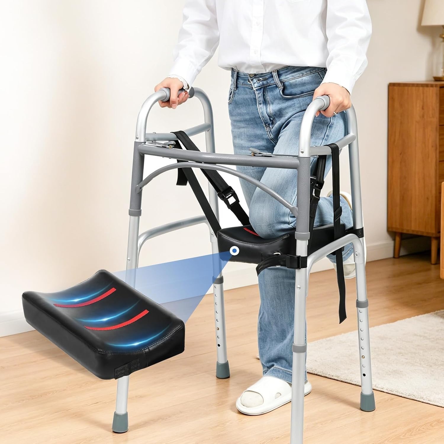 New Knee Sling for Walker Adjustable Cushioned Knee Support for Non Weight Beari