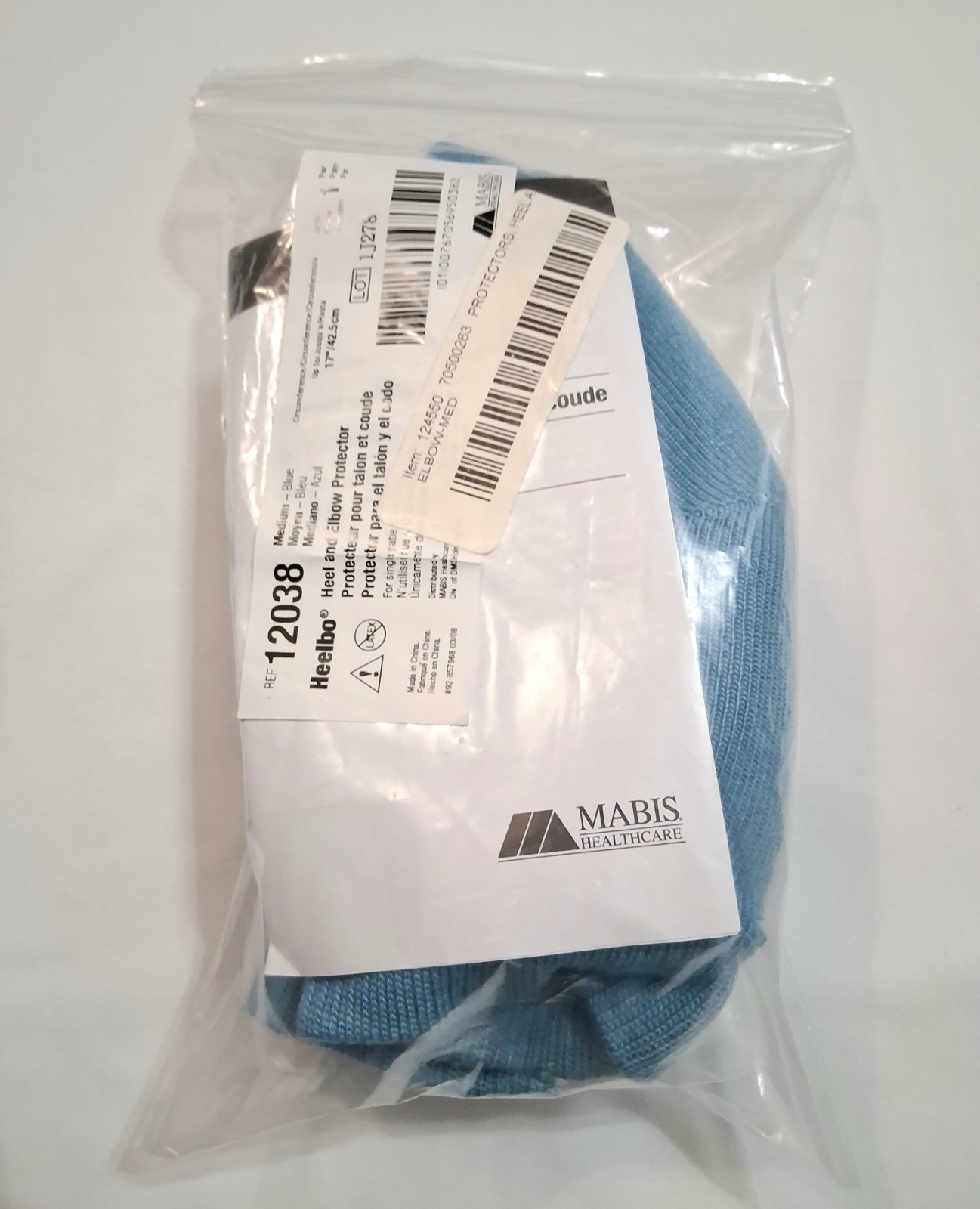 Heelbo Heel / Elbow Protection Sleeve Blue Medium Slip-On D 12038
