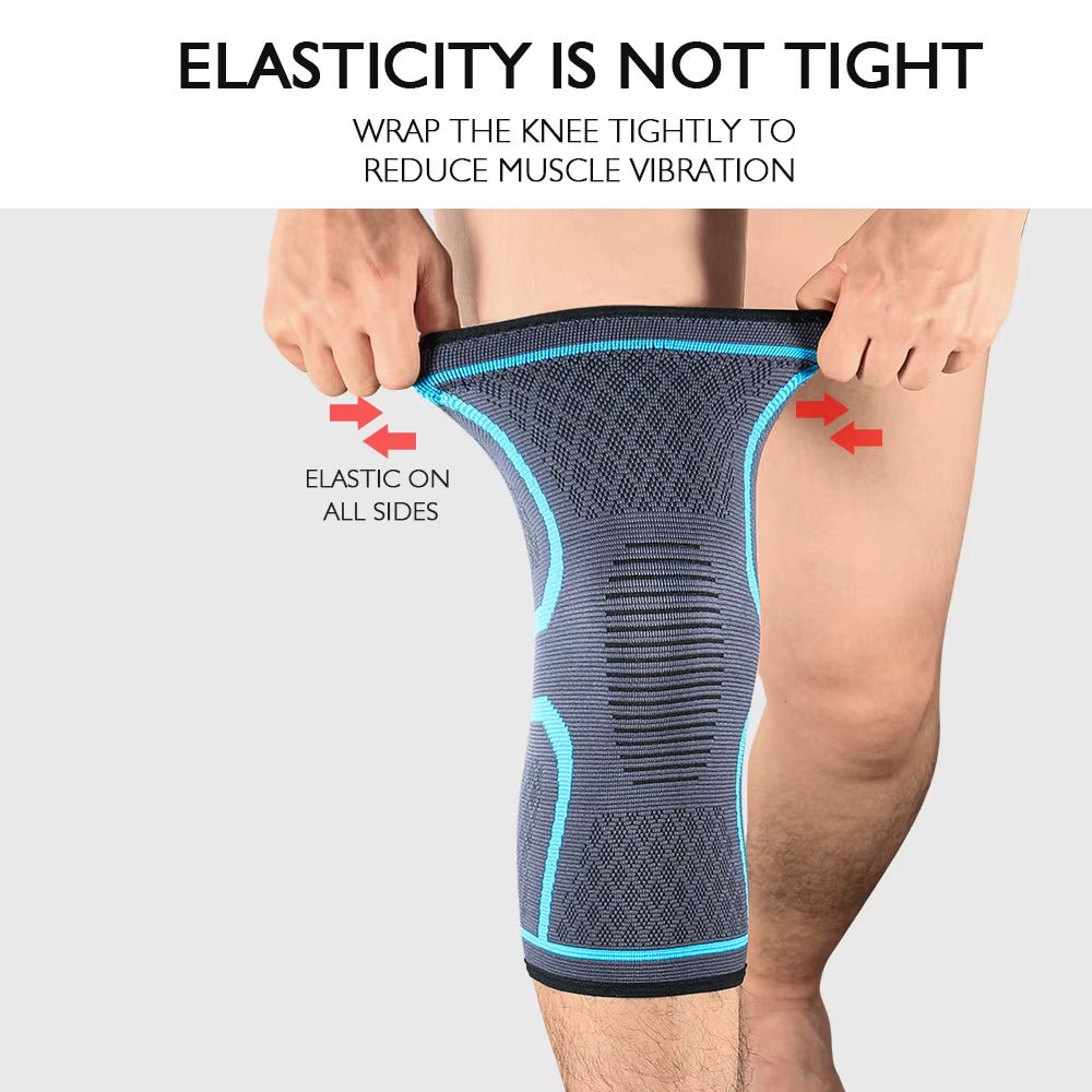 1/2 Pcs Knee Sleeves Copper Silver Compression Brace Support Sport Injury Pain
